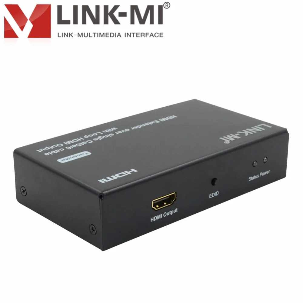 LINK MI HDMI удлинитель с одним кабелем Cat5e/6 50 м RJ45 UTP кабель петлевым выходом до Full HD 1080p