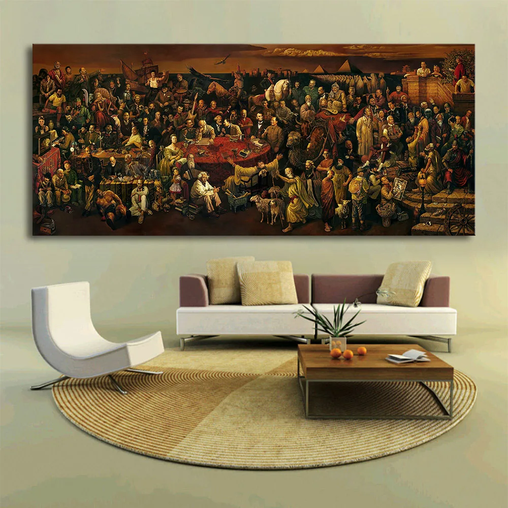 Современное художественное полотно HDARTISAN Обсуждение божской комедии с Данте