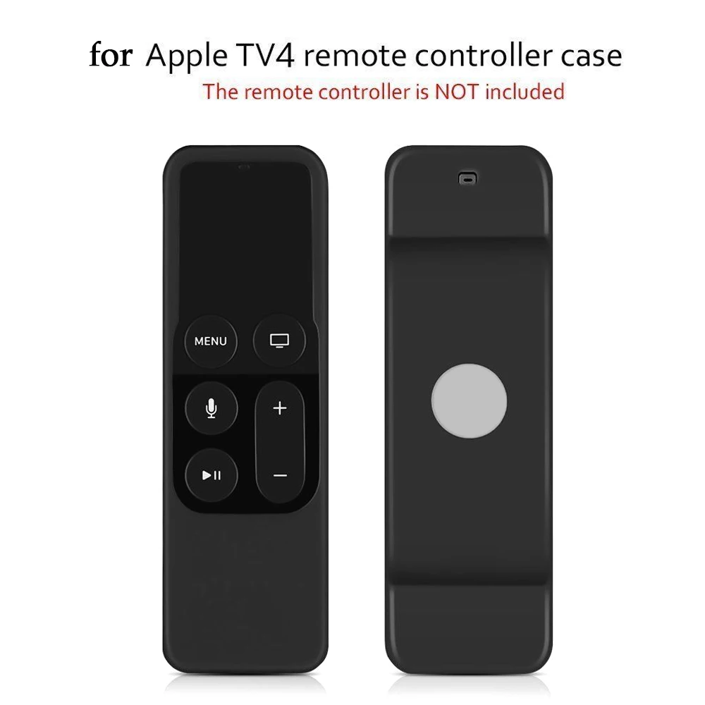 Мягкий силиконовый защитный чехол Besegad с кожаным рукавом ремешок для Apple TV 4 го