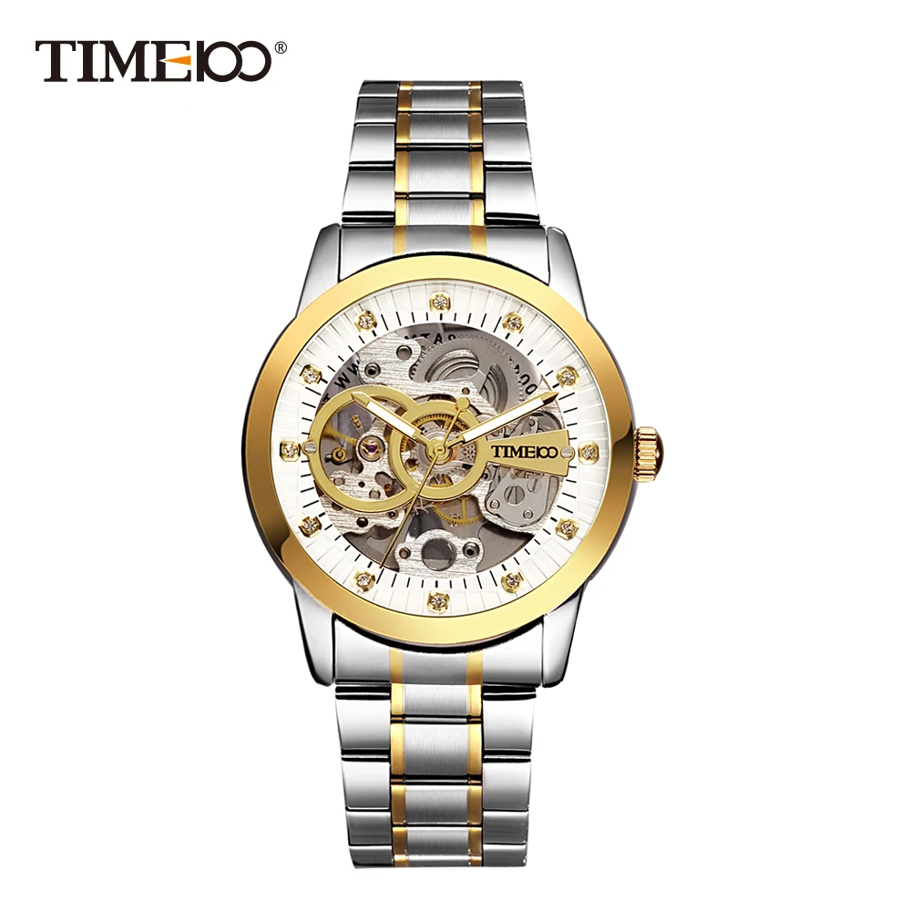 TIME100 Модный мужские Механические часы с Автоподзаводом ажурное Пространство