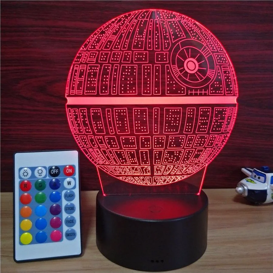 Multiple Star Wars Death LED 3D night lights Creative Ambient Light Desk lamp Home Lighting Bulbing Color change Luminaria | Освещение