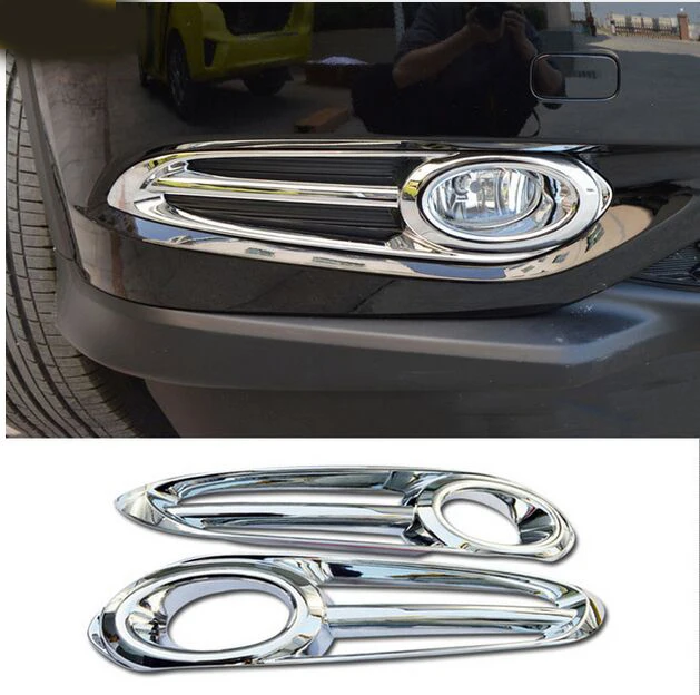 

2017 ACCESSORIES FIT FOR Honda HR-V / VEZEL 2014 2015 2016 CHROME FRONT FOG LIGHT COVER TRIM MOLDING GARNISH LAMP FOGLIGHT 2pcs