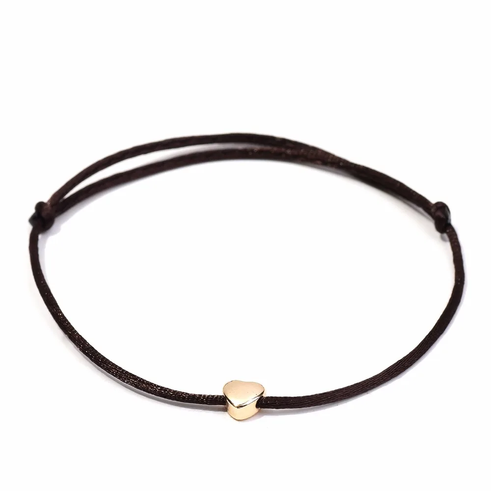 Браслет веревка SONGDA Женский многоцветный красный Мини браслет с сердечками