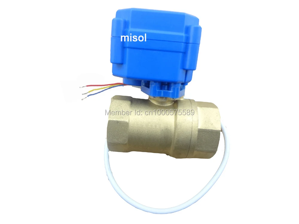 

motorized ball valve brass, G3/4" DN20 BSP (reduce port), 2 way, CR02, electrical valve