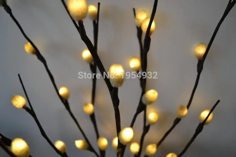 Киска ива ветка свет 2" 48LED свет Весна киска ива ветка Рождественская Домашняя вечеринка Свадьба Праздник деко