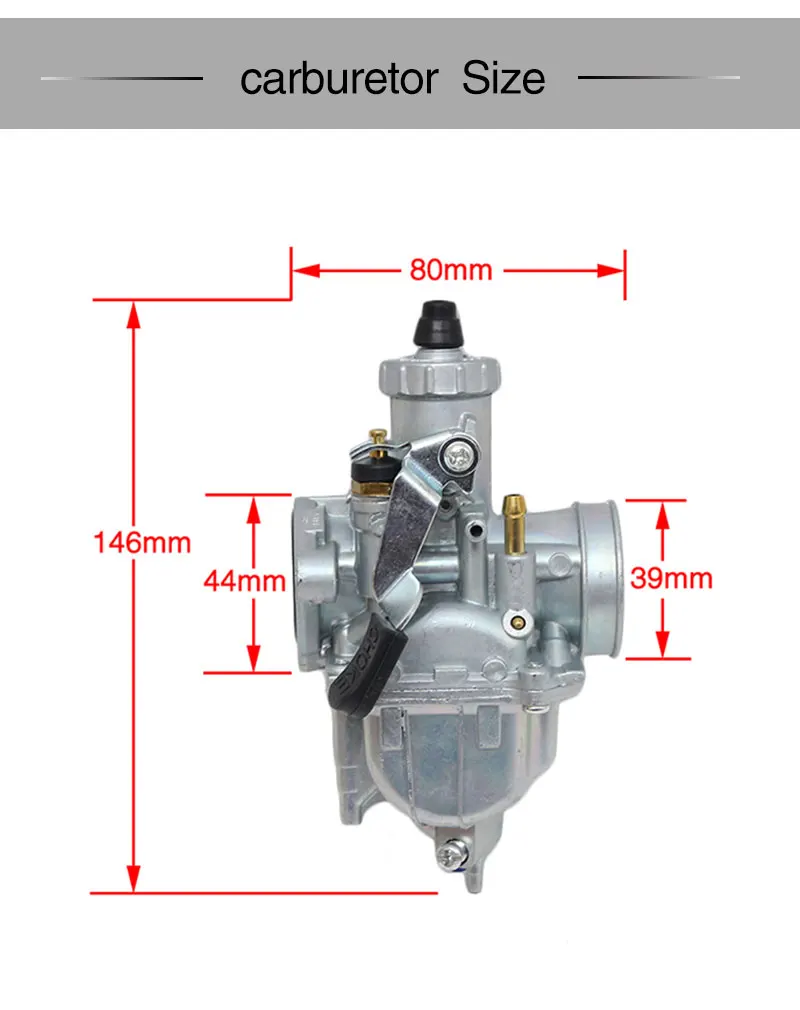 Sclmotos-нержавеющая VM22 PZ26 26 мм Mikuni мотоцикла карбюратор арматура карбюратора для Lifan YX зонгшен двигатель для Dirt Pit Bike ATV 110cc 125cc 140cc