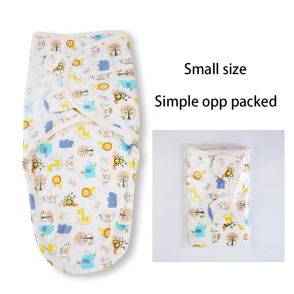 Пеленки, похожие на лето swaddleme, органический хлопок, тонкие пеленки для новорожденных, пеленальные пеленки, пеленальные пеленки, спальный мешок - Цвет: Happy zoo Small