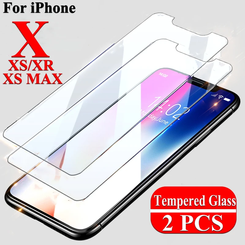 Защитное стекло для Apple iPhone Xs Max X S Xr 12 Mini 11 Pro i Phone 2 шт.|Защитные стёкла и плёнки