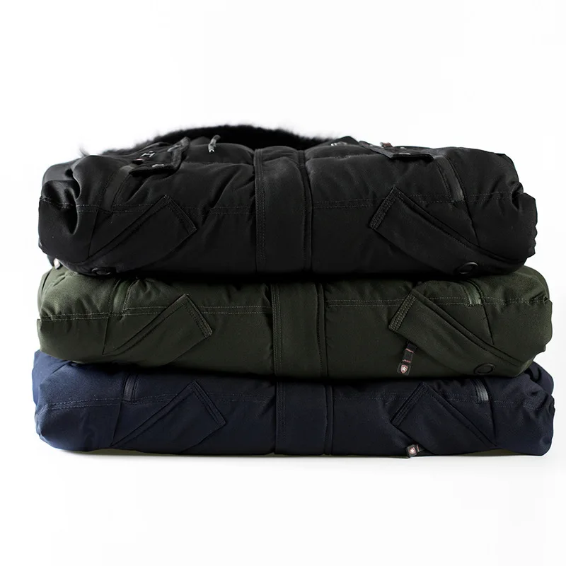 

Men Winter Jacket 2018 Brand Detachable Fur Collar Male Coats Warm Casual Long Parka Coat Mens Thick Outwear Clothing