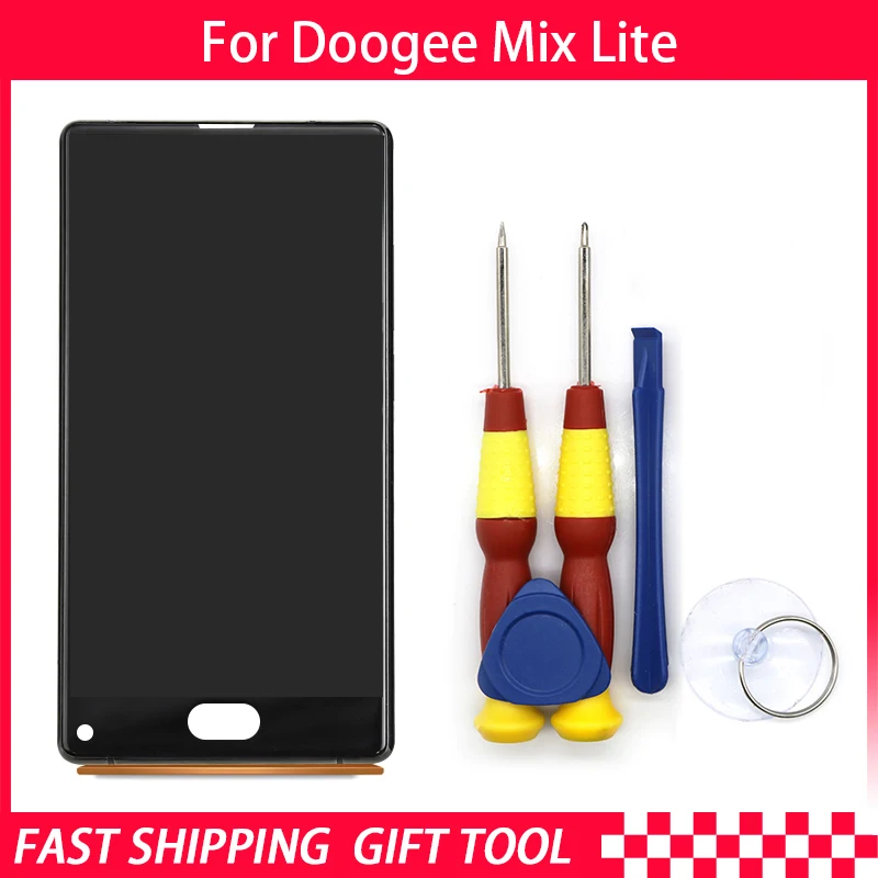 Для DOOGEE MIX Lite сенсорный экран ЖК-дисплей дигитайзер сборка с рамкой запасные части+ инструмент
