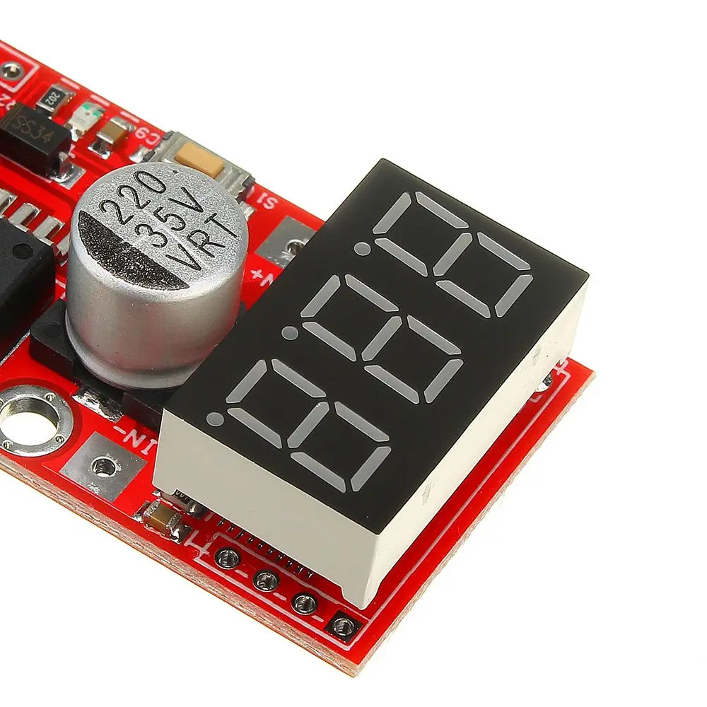 LEORY 1 шт. LM2596 DC-DC 4,5-28 V Регулируемый Напряжение Регулятор модуль с Напряжение метр Дисплей
