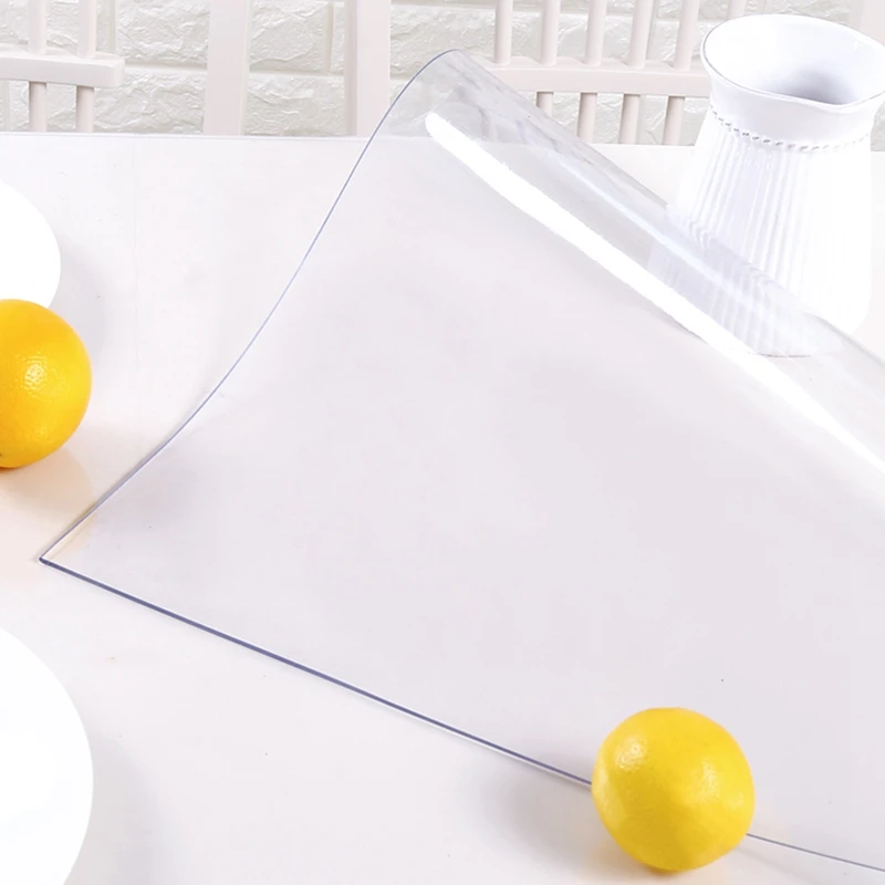 PVC Waterproof Tablecloth Transparent with pattern Kitchen Table Cover Oil Cloth Soft Glass 1.0 mm | Дом и сад