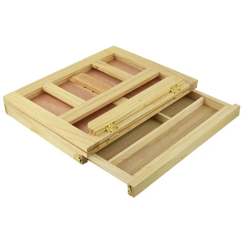

Folding&Portable Artist Desk Easel Wood Multi Positions Sketching Sketch Drawer