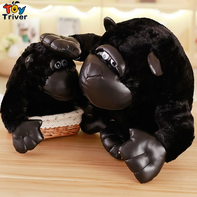 Kawaii Reallife Black Gorillas Chimpanzees Orangutan Monkey Plush Toys Stuffed Animal Doll Girls Kids Children Gift Room Decor | Игрушки и