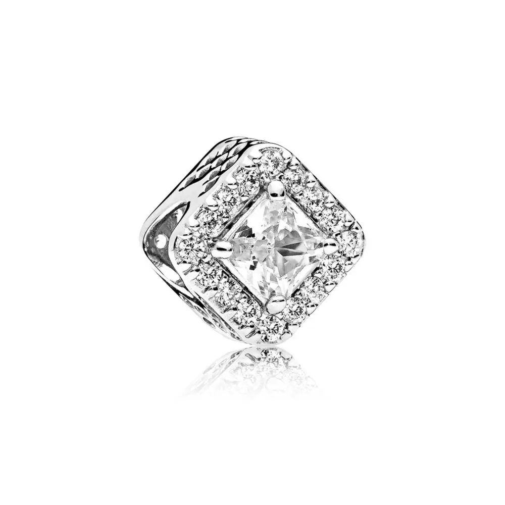 Diy Silver Charms Bead Round Shape Full Crystal For Women Original Pandora Bracelets &amp Bangles Jewelry | Украшения и