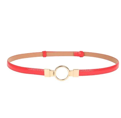 style 4 red color Новые модные тонкие ремни для женщин цветок застежка Женская лакированная кожа женский ремень платье Отрегулируйте cintos femininos черный свадебный - Color: style 4 red color