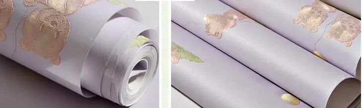 JA38-02 Beibehang 3d обои изысканные штампованные нетканые обои мультфильм милый медведь детская спальня papel де parede 3d Фреска - Цвет: JA38-02
