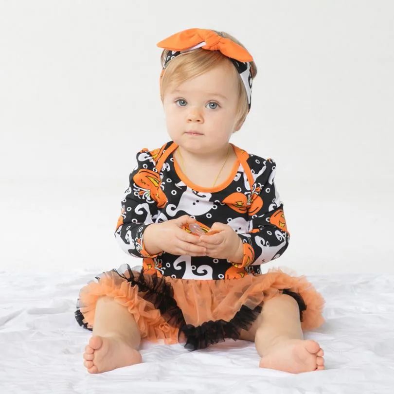 2017 Хэллоуин Одежда для малышей Комплект черного цвета одежда с длинным рукавом