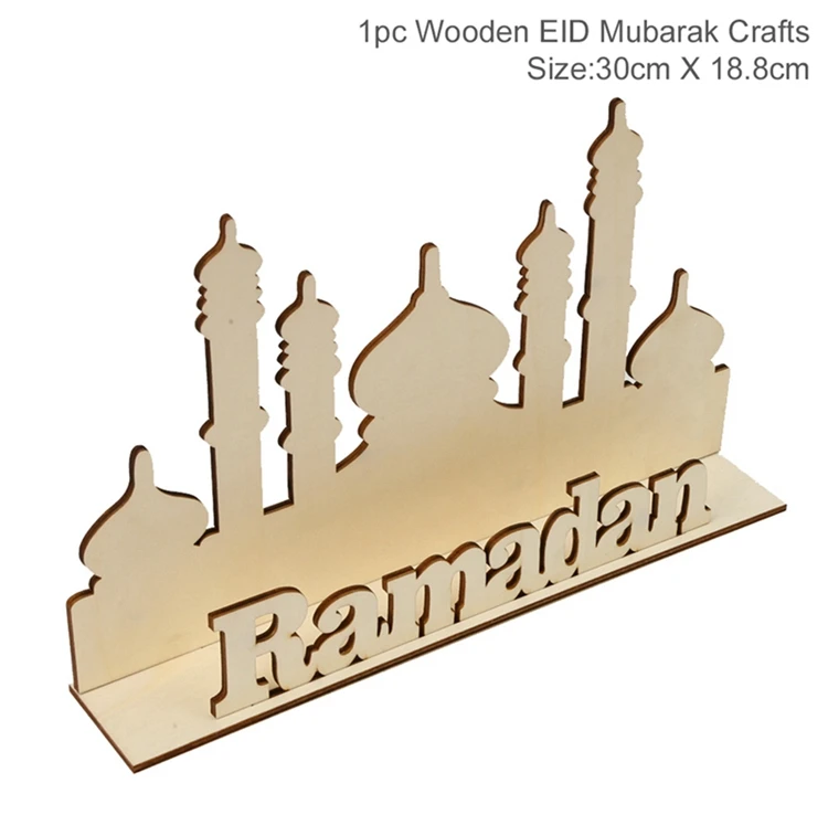 Ramadan Decoration E Деревянный ИД Мубарак украшения на Рамадан счастливый ИД мусульманский Декор исламский Рамадан ИД декор для еды пончики подарок Рамадан - Цвет: Ramadan Decoration E