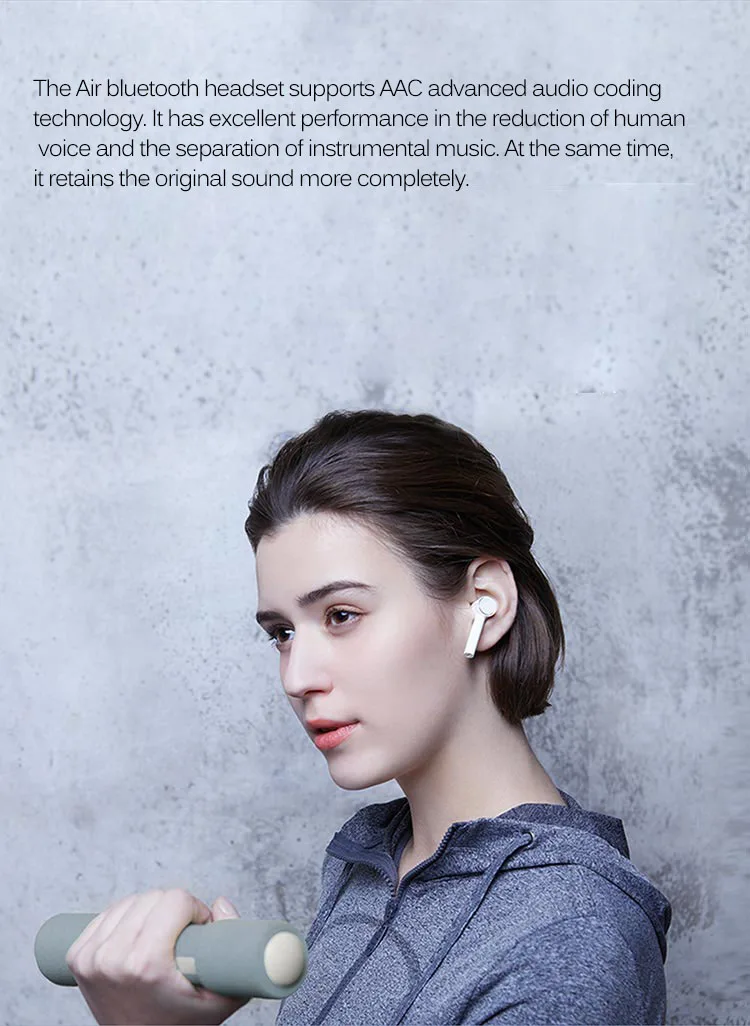 Xiaomi Bluetooth наушники Air TWS ENC активная шумоподавление ANC сенсорное управление Беспроводная стерео-гарнитура с Bluetooth AAC HD звук