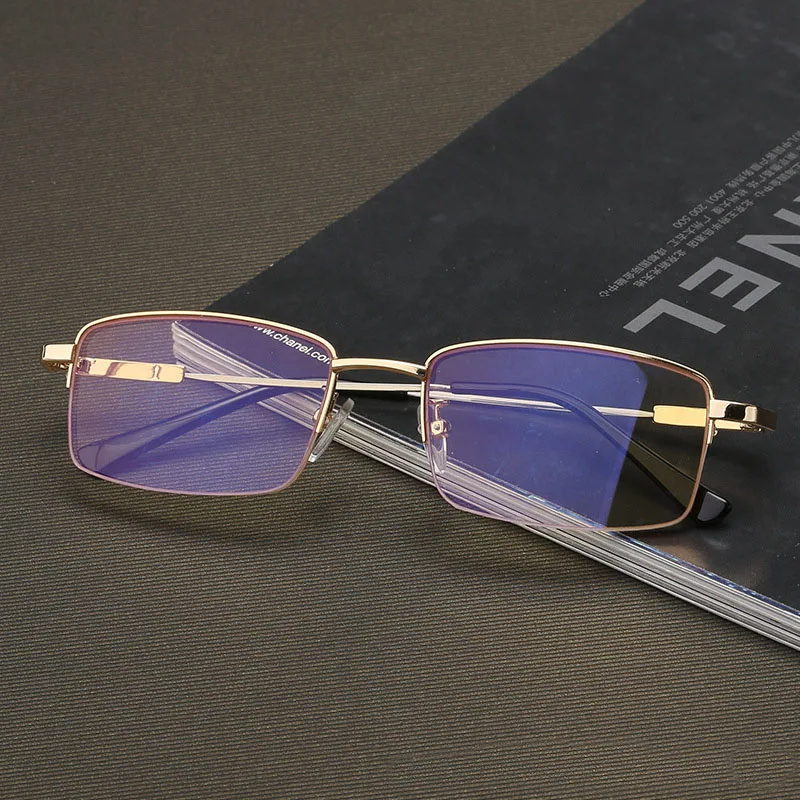 MIZHO Computer Glasses clear Anti radiation Men Rays Radiation Gamin Eyewear Rectangular Business Anti Blue Light Glasses Man