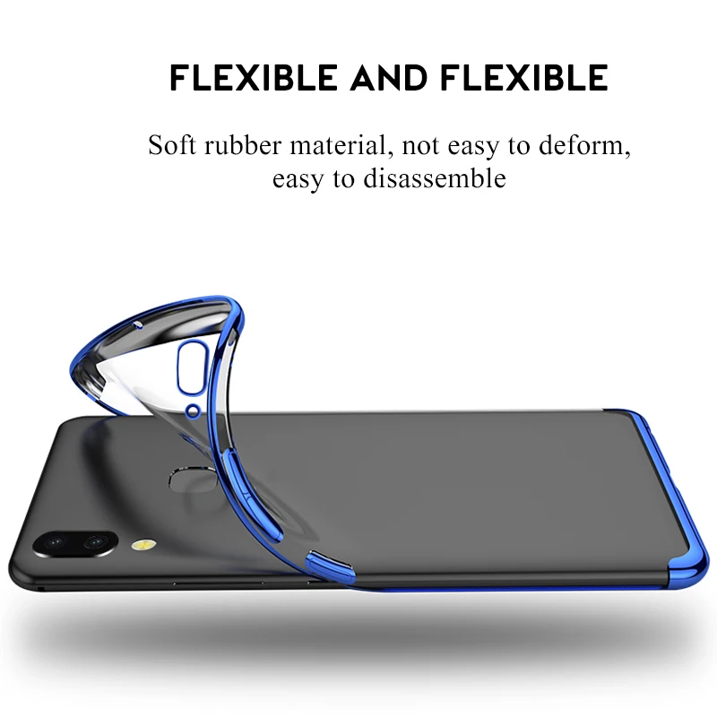 Plating Soft TPU Case For Samsung Galaxy A10 A30 A50 S10E S10 S8 S9 Plus M10 M20 M30 Cover Transparent Silicone Phone Back Cases | Мобильные