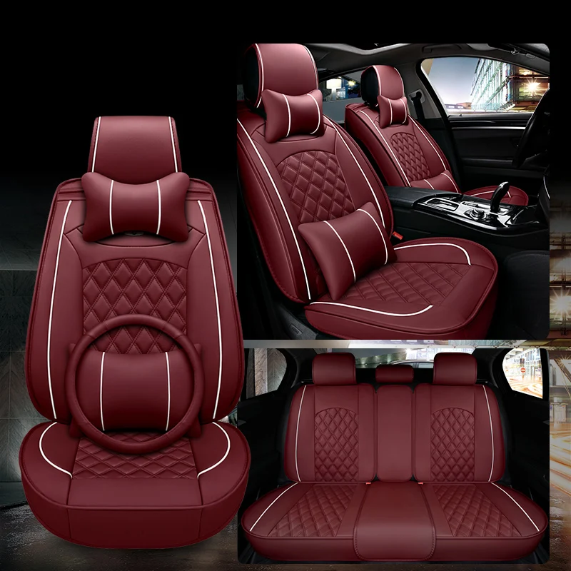 WLMWL универсальный кожаный чехол автокресла для Volkswagen все модели POLO GOLF Tiguan Passat jetta