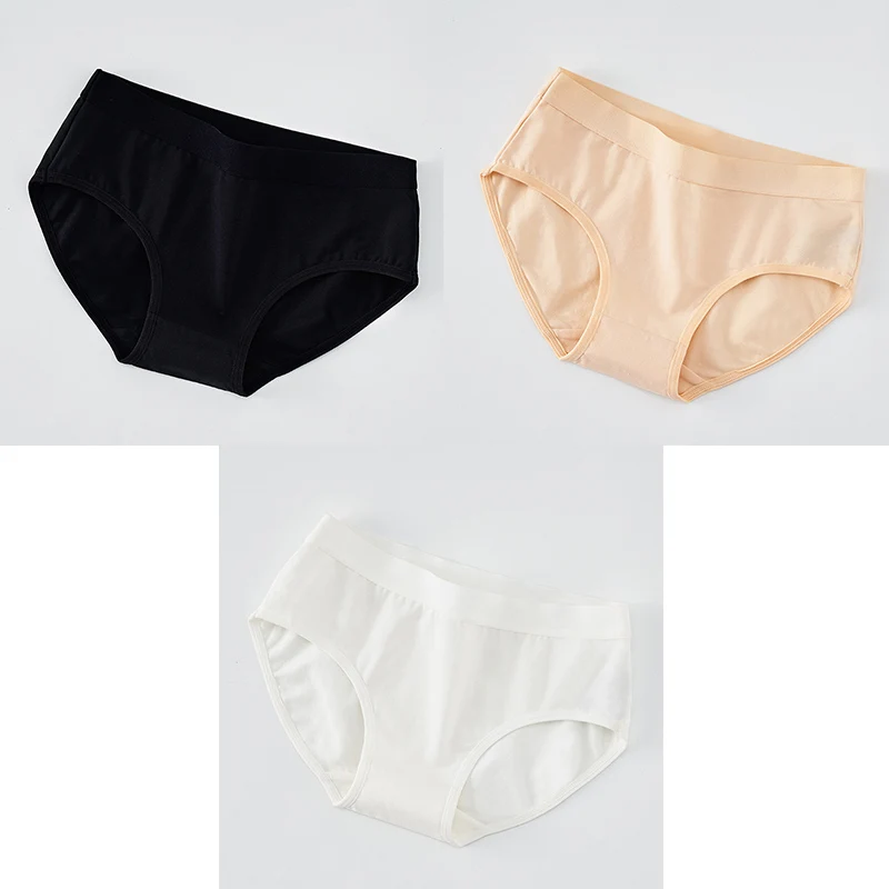 black nude white 3 шт., женские трусы, хлопковые трусы, низкая талия, дышащие, антибактериальные, женские трусы, фирменное качество, новые трусы, нижнее белье для женщин - Цвет: black nude white