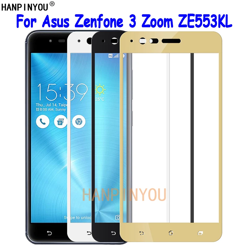 Для Asus Zenfone 3 Zoom ZE553KL 5 дюйма полное покрытие закаленное стекло Защита для экрана