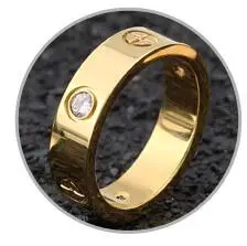 Gold zircon Обручальные кольца для женщин, розовое золото, нержавеющая сталь, серебряное кольцо для пары, ювелирные изделия anillos mujer bagues pour femme anel aneis anillo - Цвет основного камня: Gold zircon