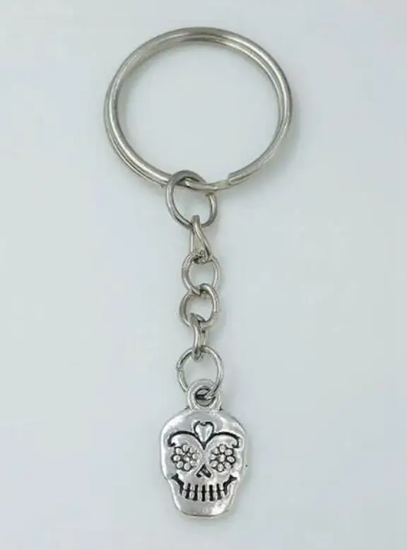 Смешанная Птица Череп сахар Скелет Тыква брелок маска кольцо для ключей