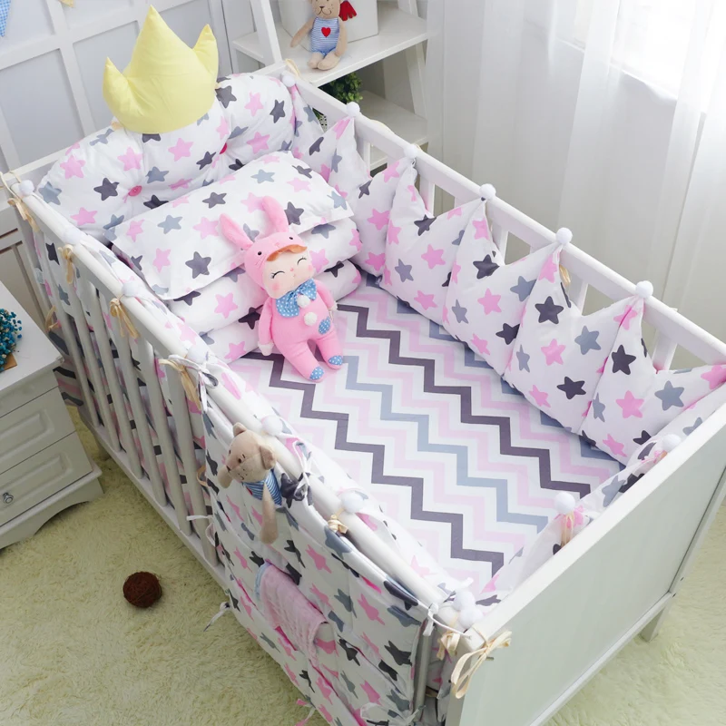 5 шт./компл. изысканная и красивая детская кроватка постельное белье роскошный