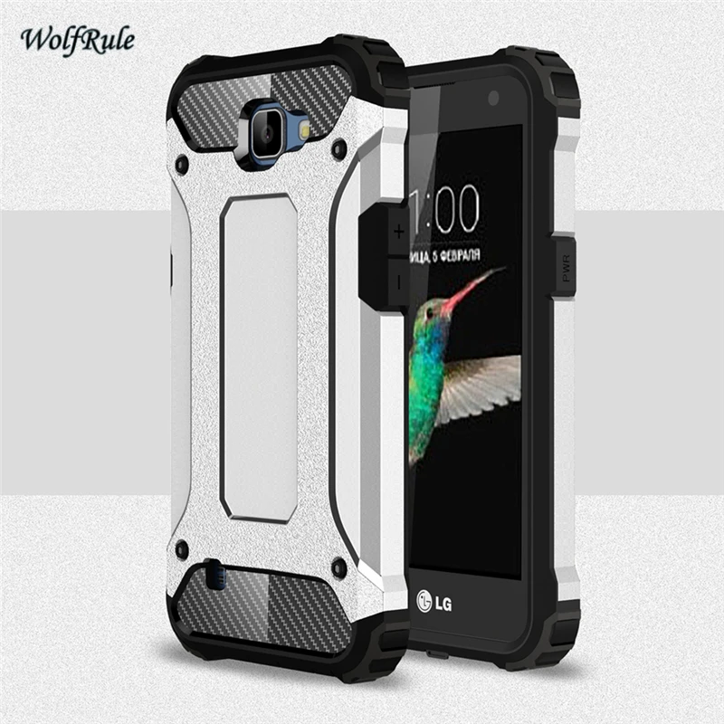 WolfRule For Cover LG K4 Case Anti Knock TPU &amp Plastic Armor Mobile Phone Coque Lte K120E K130E &lt |