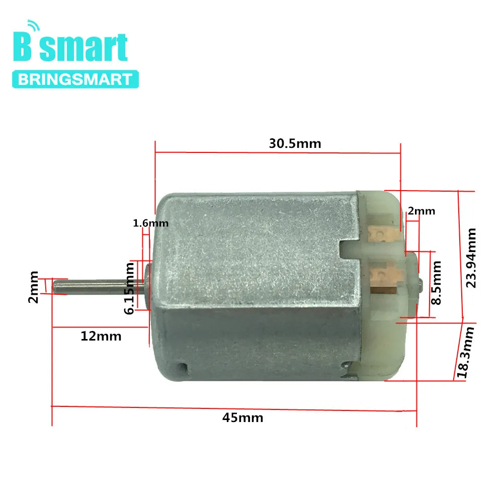Bringsmart 280 шт. мини электродвигатель постоянного тока высокоскоростной маленький