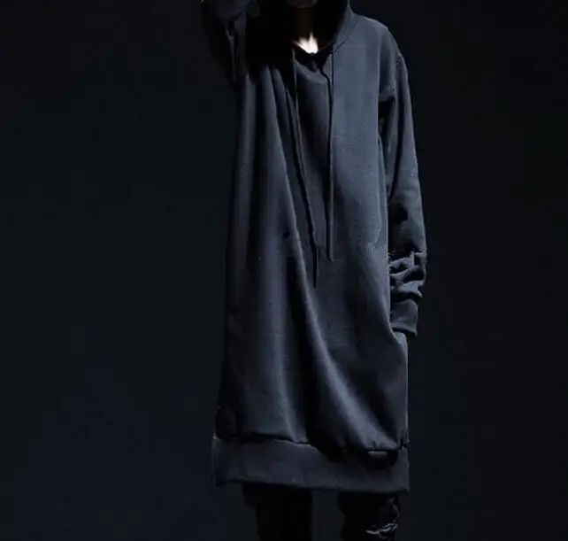

S-3XL Hot / Spring Men's New Fashion Plus long paragraph relaxed casual hip-hop split stage large size