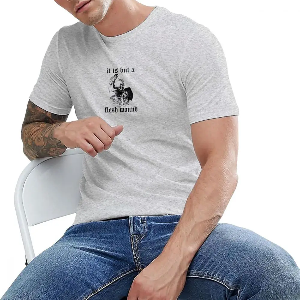 Футболка с круглым вырезом Monty-python-black-knight новинка 2019 Мужская облегающая футболка