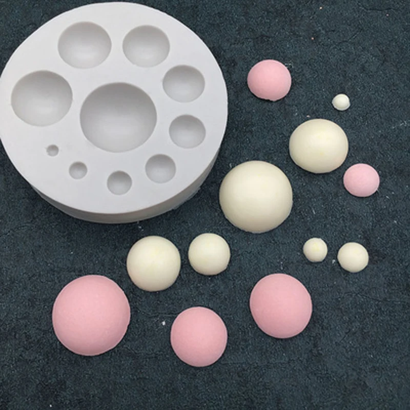 3D полукруглые силиконовые формы Sugarcraft Инструменты для украшения тортов из