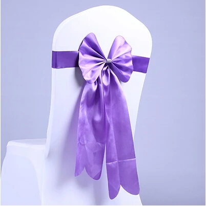 Оптовая продажа 14 видов конструкций большой бант ленточный стула для свадебной