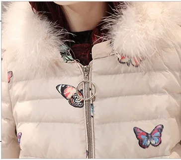 2019 winter new women's autumn clothing fashion casual wild long paragraph printed nine-point sleeves cotton coat A327 | Женская