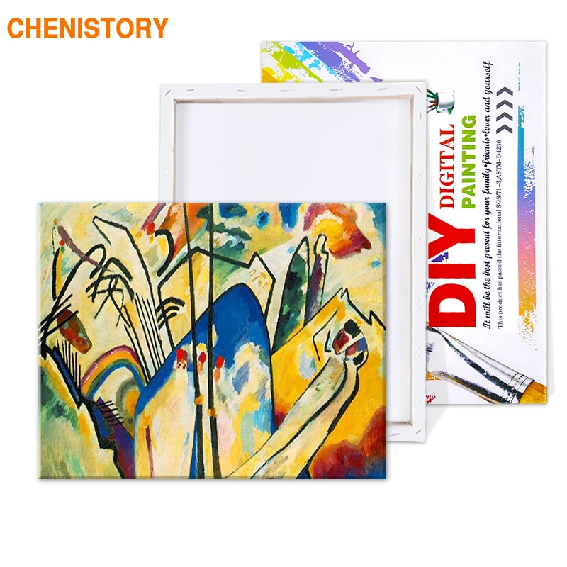 CHENISTORY Frame известная картина DIY картина по номерам абстрактная акриловая Картина на холсте для гостиной украшение дома 60x120