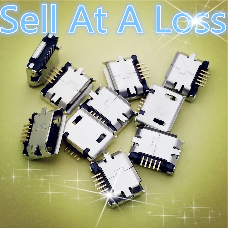 

10pcs G30 Micro USB 5pin Long Pin Female Socket Connector Curly Mouth Type for Charging Mobile Phone Sell At A Loss Belarus