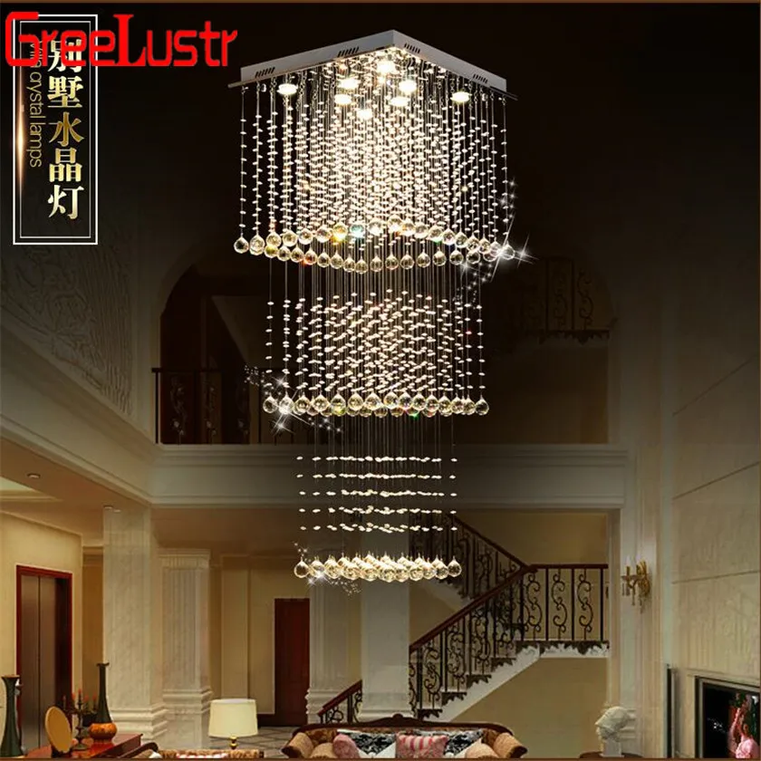 Потолочный светильник современный квадратный с кристаллами GU10|ceiling lights|square ceiling