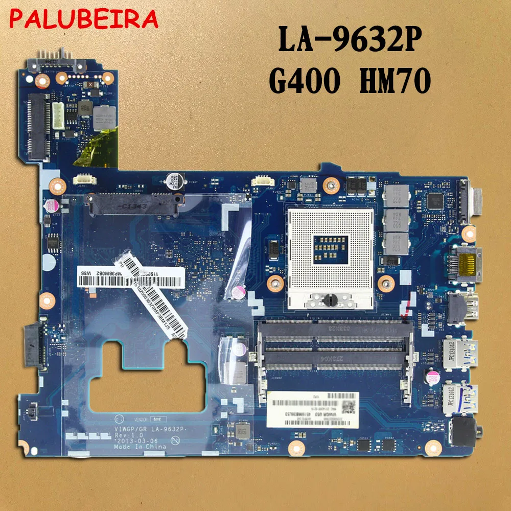 Материнская плата для ноутбука Lenovo G400 модель VIWGP/GR LA 9632P DDR3 HM70 100%