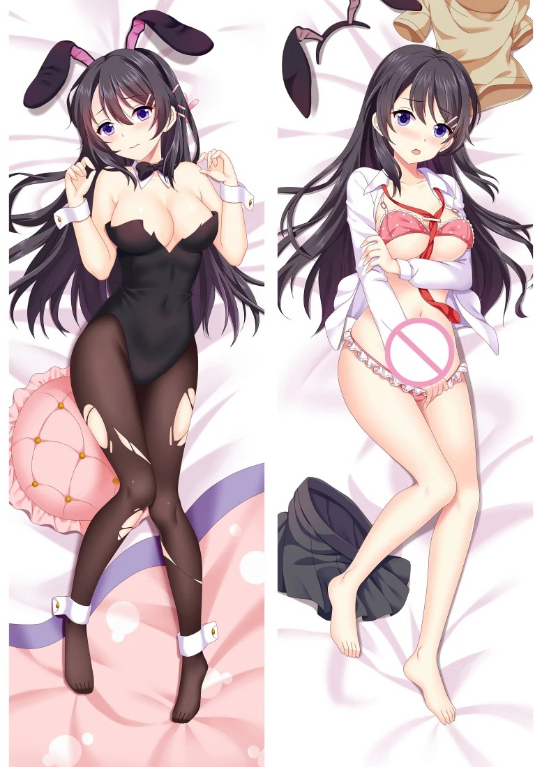 Чехол с декоративной подушкой Senpai Dakimakura для девочки-кролика из аниме Rascal Not Dream of