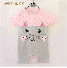 LOVE DD& MM/детские комбинезоны для мальчиков, одежда для новорожденных, хлопковые комбинезоны с длинными рукавами и надписью «I Love My Mummy& Daddy» для маленьких девочек