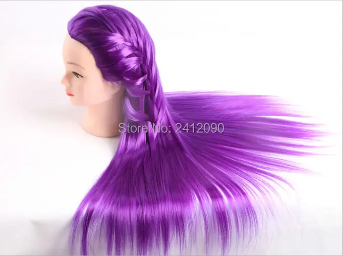 22 &quotфиолетовые волосы яки манекены учебная головка для парикмахера голова