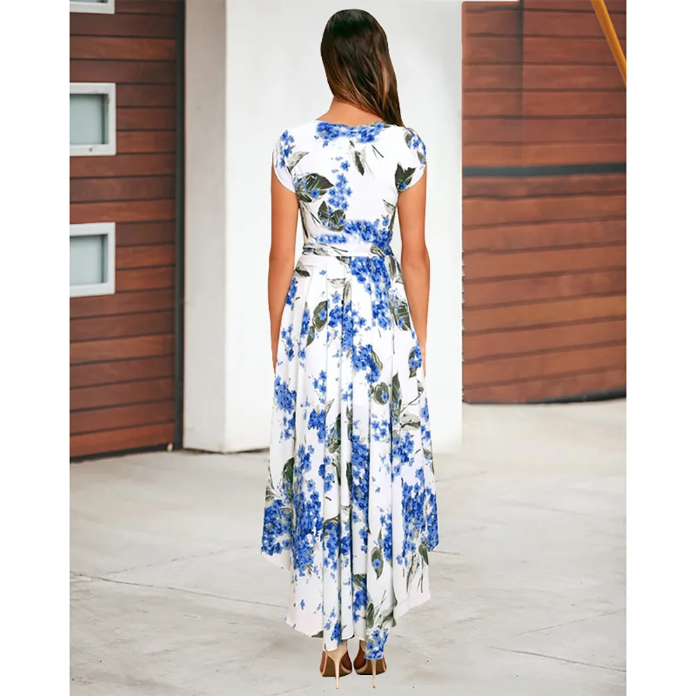 Модные Повседневные сексуальные богемные пляжные платья с V образным вырезом и