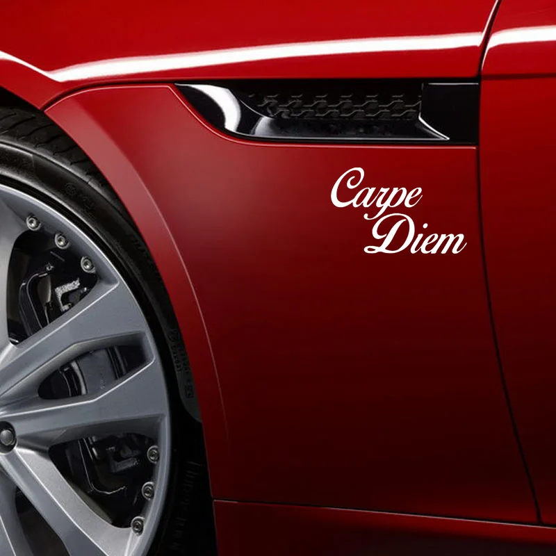 QYPF 15 см * 9 5 Модный автомобильный Стайлинг Carpe Diem забавная виниловая наклейка на
