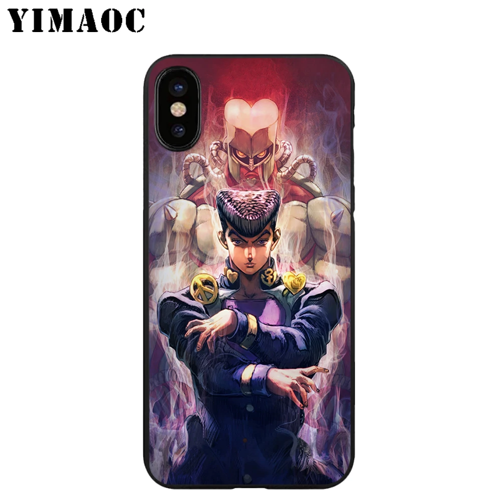 Imaoc JoJo необычный аниме Мягкий ТПУ Черный силиконовый чехол для iPhone X или 10 8 7 6 6S Plus 5