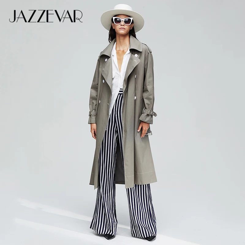 Новое поступление осеннее пальто JAZZEVAR2021 Женский Топ хлопковый двубортный